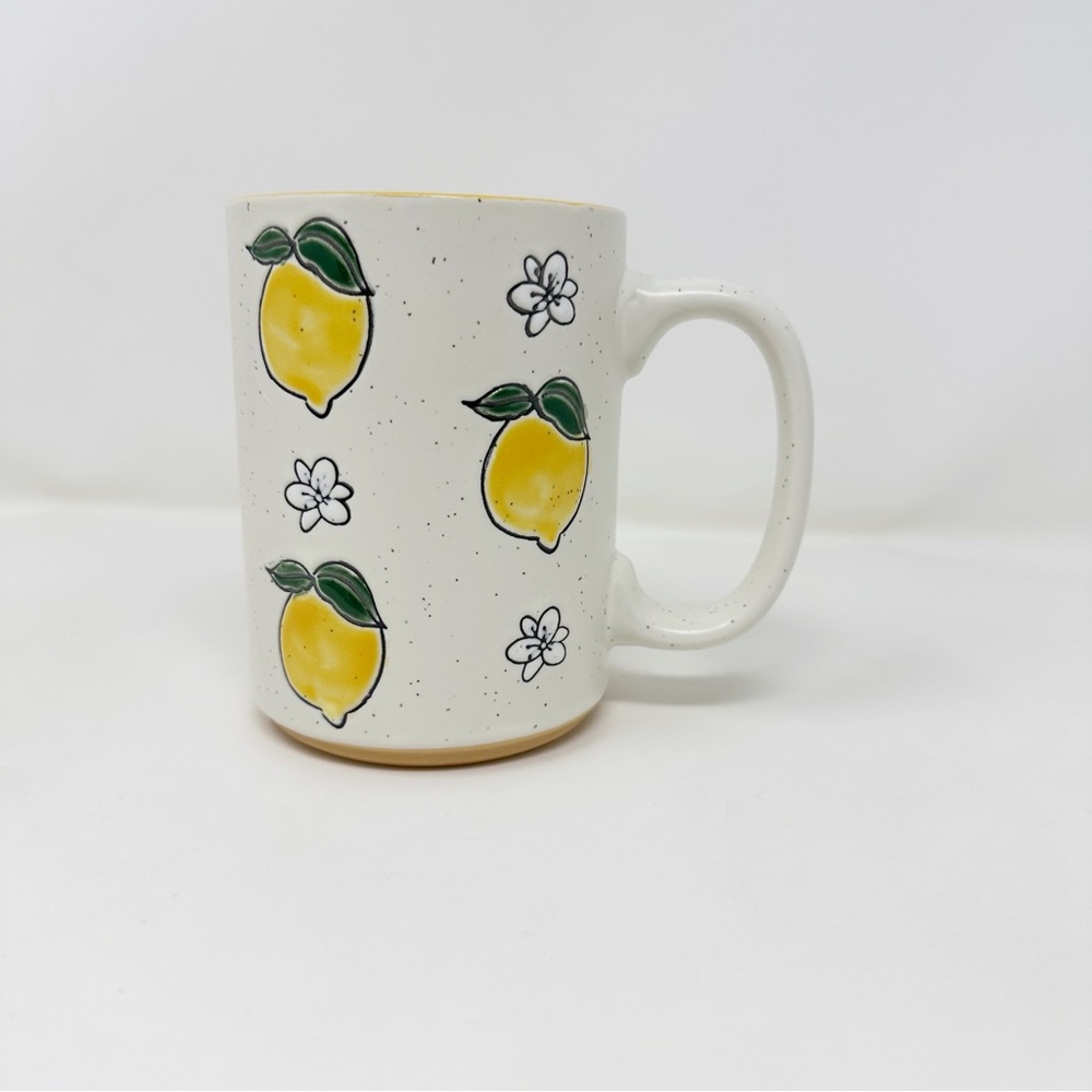 2pk Lemon Bloom 18oz Mug Spectrum Designz Stoneware Set